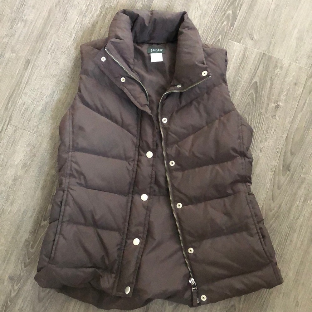 JCrew Down Vest Brown
